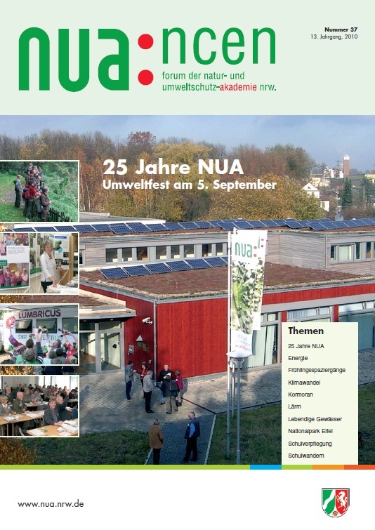 Titel der NUAncen-Ausgabe Nr. 37: 25 Jahre NUA - Umweltfest am 5. September
